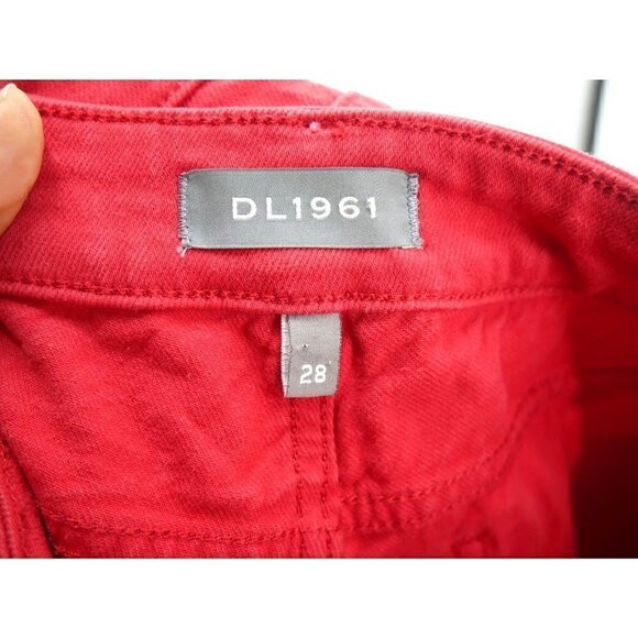 NEW DL1961 Jerry High Rise Vintage Straight Jeans in Outlaw Red 28 - Picture 6 of 7